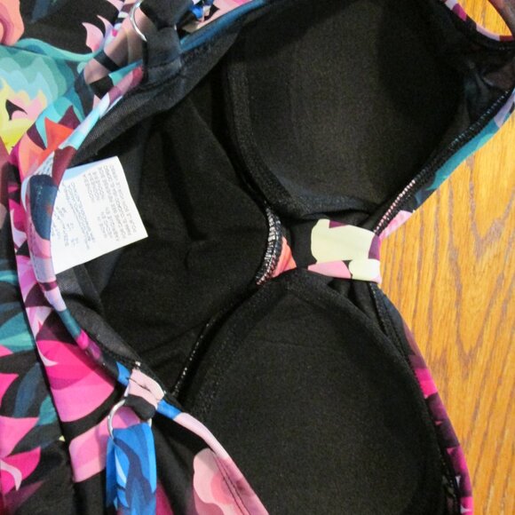 Swim Solutions Swim Dress Bow-Front Dark Lotus NWOT Sz 10 - Picture 8 of 11
